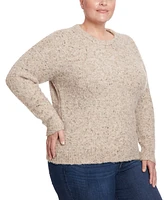 Joseph A Plus Size Boucle Crewneck Pullover Sweater