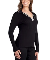 Bcx Juniors' Ribbed Polo Sweater