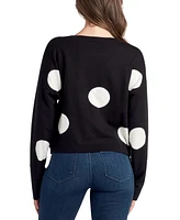 Bcx Juniors' Polka-Dot Cropped Sweater