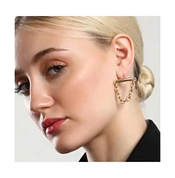 Sohi Women's The Chain Bar Drop Earrings