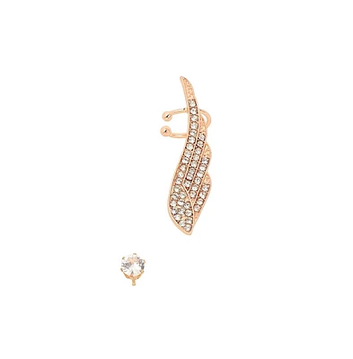 Sohi Women's The Bling Wing Cuff Earrings
