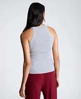 Kenneth Cole Women's Metallic Sleeveless Rib Knit Top