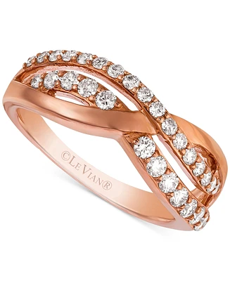 Le Vian Vanilla Diamond Crossover Ring (5/8 ct. t.w.) in 14k Rose Gold