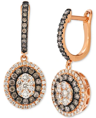 Le Vian Chocolate Diamond & Nude Diamond Drop Earrings (1 ct. t.w.) in 14k Strawberry Gold