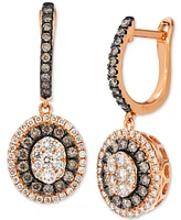 Le Vian Chocolate Diamond & Nude Diamond Drop Earrings (1 ct. t.w.) in 14k Strawberry Gold
