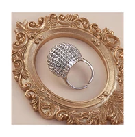 Sohi Women's The Disco Ball Statement Ring