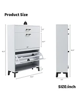 Slickblue Shoe Storage Cabinet for Entryway Organization and Space-Saving Solutions