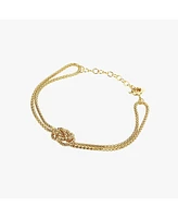 Bearfruit Jewelry Sterling Silver 18k Gold Plated Noelle Knot Bracelet