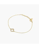 Bearfruit Jewelry Sterling Silver 18k Gold Plated Aria Clover Bracelet