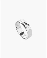 Bearfruit Jewelry Sterling Silver Fiona Thin Hammered Band Ring Size 6