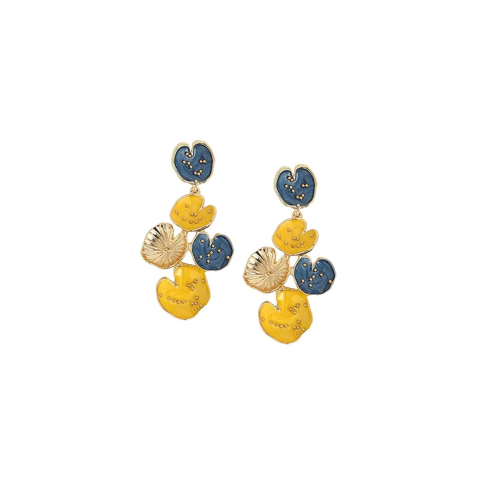 Sohi Women's The Lilypad Drop Earrings