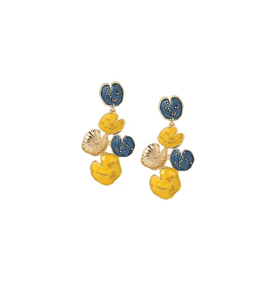 Sohi Women's The Lilypad Drop Earrings