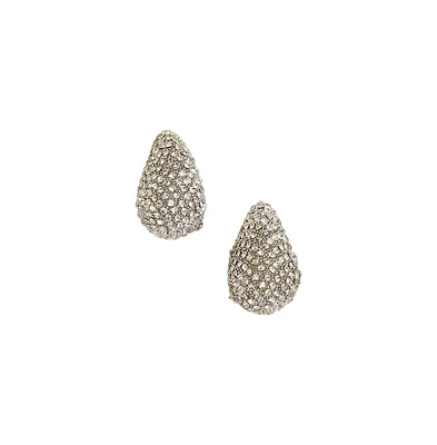 Sohi Women's The Medium Cristal Teardrop Stud Earrings