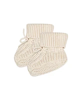 Hope & Henry Baby Girls Layette Organic Chunky Pullover, Legging, and Booties Sweater Set