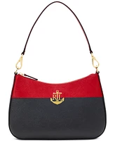 Lauren Ralph Lauren Striped Leather Danni Bag