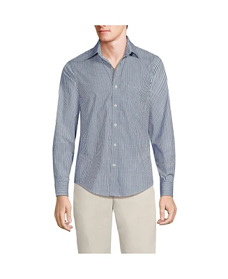 Lands' End Men's Traditional Fit Long Sleeve Travel Kit Shirt
