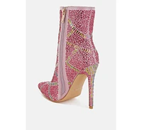 Rag & Co High Roller Rhinestones Embellished Stiletto Boots