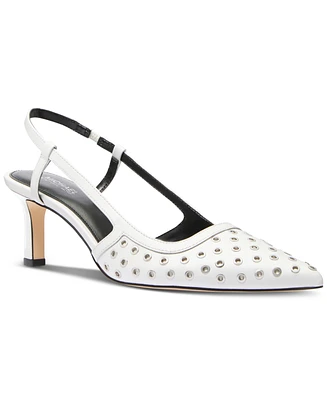 Michael Michael Kors Women's Alora Pointed Toe Mid Heel Slingback Pumps