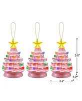 Mr. Christmas 5" Nostalgic Ceramic Tree Ornaments, Set of 3