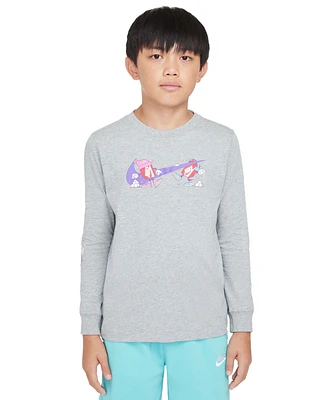 Nike Big Kids Sportswear Printed Long-Sleeve T-Shirt