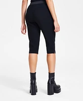 Bar Iii Women's Woven Capri High-Rise Pants, Exclusively at Macy's