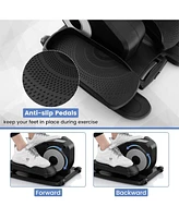 Hongge Under Desk Elliptical Machine with Display Monitor for Home Office