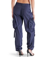 Steve Madden Women's Kaira Bungee-Cord Cargo Pants