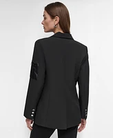 Dkny Women's Ponte Single-Button-Front Twill Blazer
