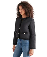 Steve Madden Women's Coppelia Tweed-Trim Puffer Jacket