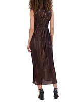 Siena Women's Metallic Pleated Maxi Dress