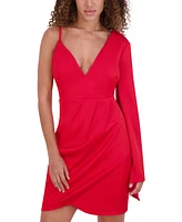 Siena Women's One-Shoulder V-Neck Tulip-Hem Dress