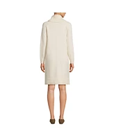 Lands' End Women's Cozy Lofty Cowl Neck Sweater Dress