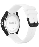 Hugo Boss Men's Chronograph Velocity White Silicone Strap Watch 45mm