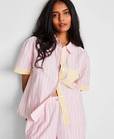 State of Day Women's Colorblocked Striped Boxer Pajama Set, Exclusively at Macy's