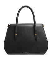 Donna Karan Bellerose Double Top Handle Leather Satchel