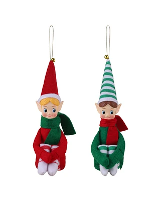 Mr. Christmas Recordable Knee Hugger Elves, Set of 2