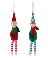 Mr. Christmas Recordable Knee Hugger Elves, Set of 2