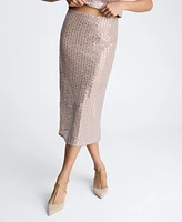 Kenneth Cole Women's Sequin Mesh Midi Skirt