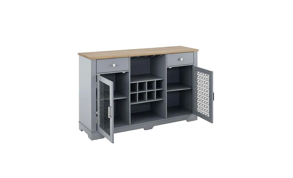 Slickblue Modern Farmhouse Buffet Cabinet for Stylish Dining Room Storage and Organization