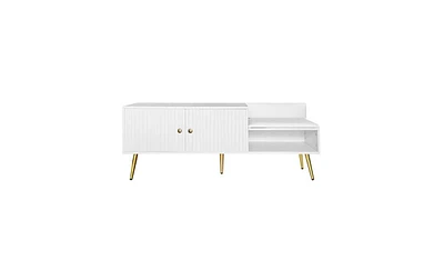 Slickblue Modern Shoe Storage Bench with Hidden Storage & Upholstered Cushions for Entryway, Living Room, and Bedroom