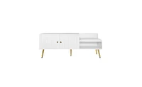 Slickblue Modern Shoe Storage Bench with Hidden Storage & Upholstered Cushions for Entryway, Living Room, and Bedroom