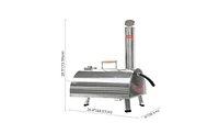 Semi-Automatic 12" Outdoor Pizza Oven – Portable Wood-Fired Pizza Maker for Authentic Stone-Baked Pizzas
