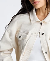 Kenneth Cole Women's Oversized Denim Trucker Jacket