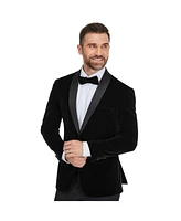 Gino Vitale Men's Slim-Fit Velvet Shawl Lapel Tuxedo Set