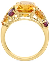 Effy Multi-Gemstone (6-1/5 ct. t.w.) & Diamond Accent Ring in 14k Gold-Plated Sterling Silver