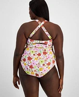 Salt Cove Plus Trendy Plus Size Floral Print Tankini Top Bottoms Created For Macys