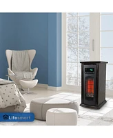 LifeSmart LifePro 1500W Infrared Quartz Indoor Tower Space Heater, Black (2 Pk)