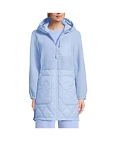 Lands' End Women's High Pile Quilted Mixed Media Parka