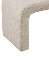 Ink+Ivy 42" Wood Steve Wide Boucle Waterfall Bench