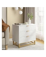 gaomon 3 Drawer Dresser For , Modern Dressers & Chests Of , Wood Dresser Chest Organizer With Metal Legs, For